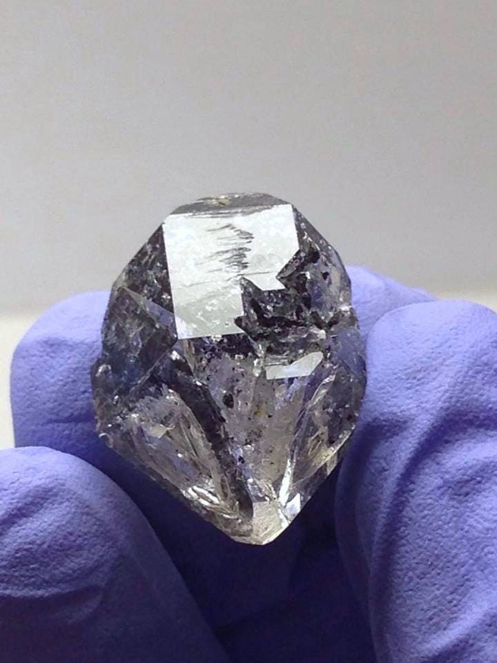 Elestial Kingdom Herkimer Diamond RARE One Of A Kind Super Skeletal Crystal w/ black