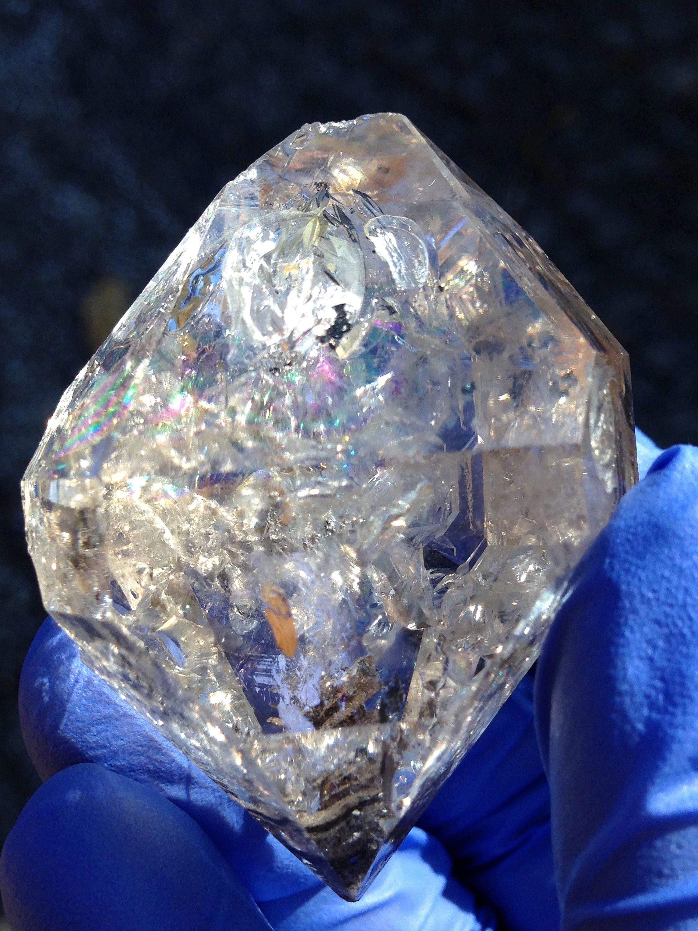Herkimer Diamond MASTER CRYSTAL w/ Rare Scenic Garden inclusion Moving
