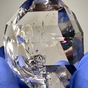 Large Herkimer Diamond MASTER STONE w/ Ascension Fountain 8 Sided Face +internal Manifestation Crystal + Rainbow Portal & Activation Windows