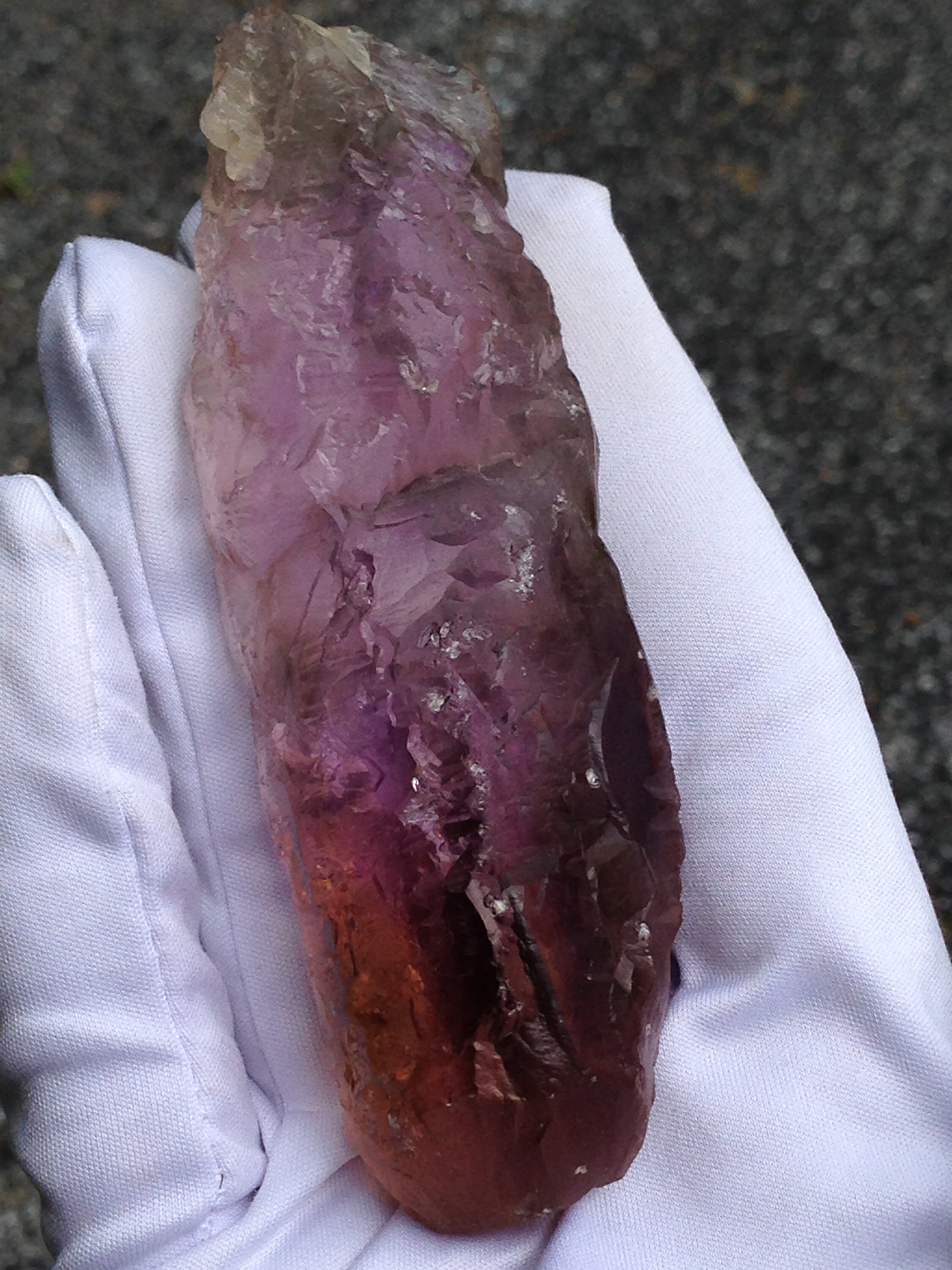 Large Ametrine Crystal w/ Trapped Enhydro bubble High Gem Clarity