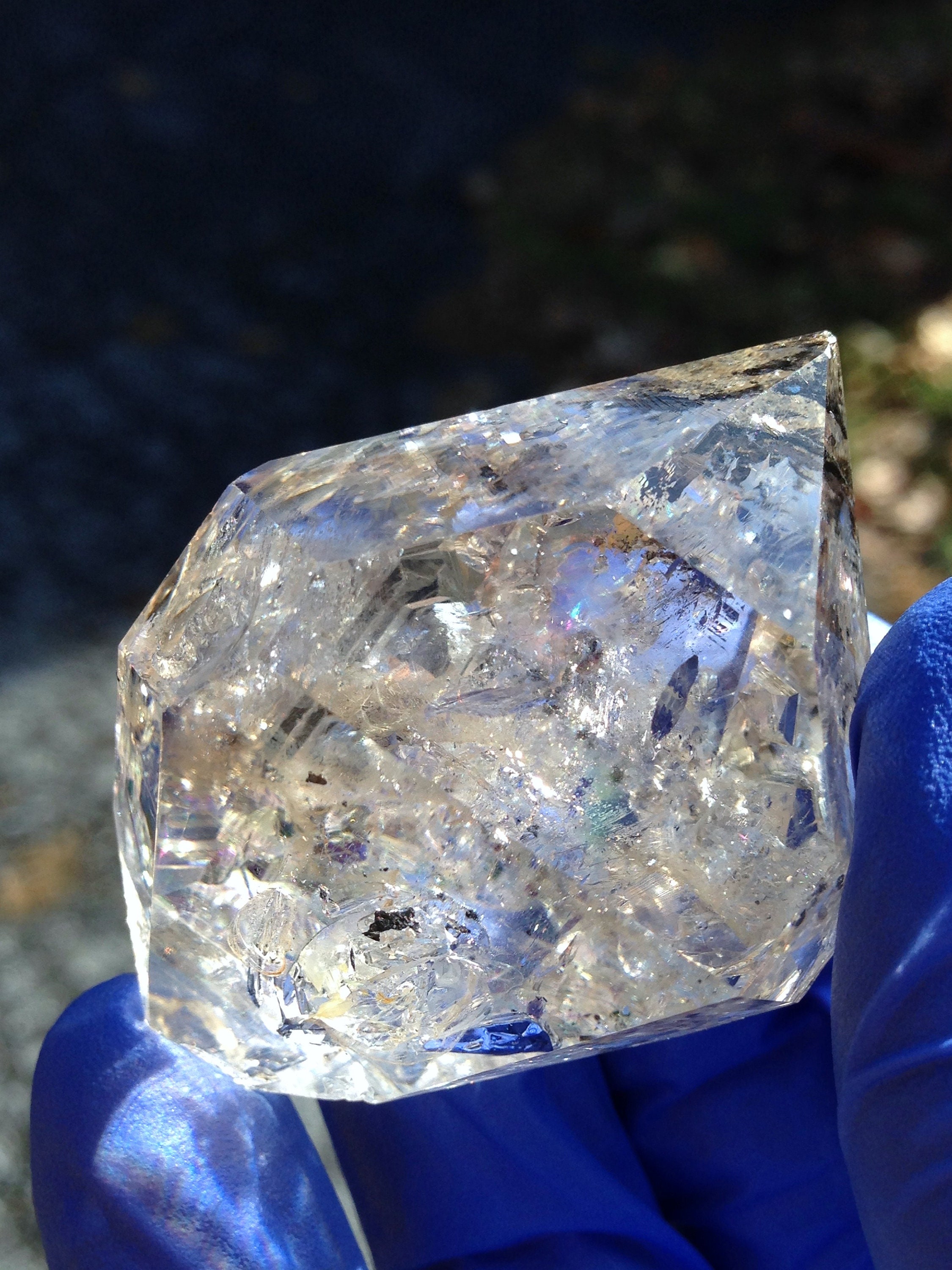 Herkimer Diamond MASTER CRYSTAL w/ Rare Scenic Garden inclusion Moving
