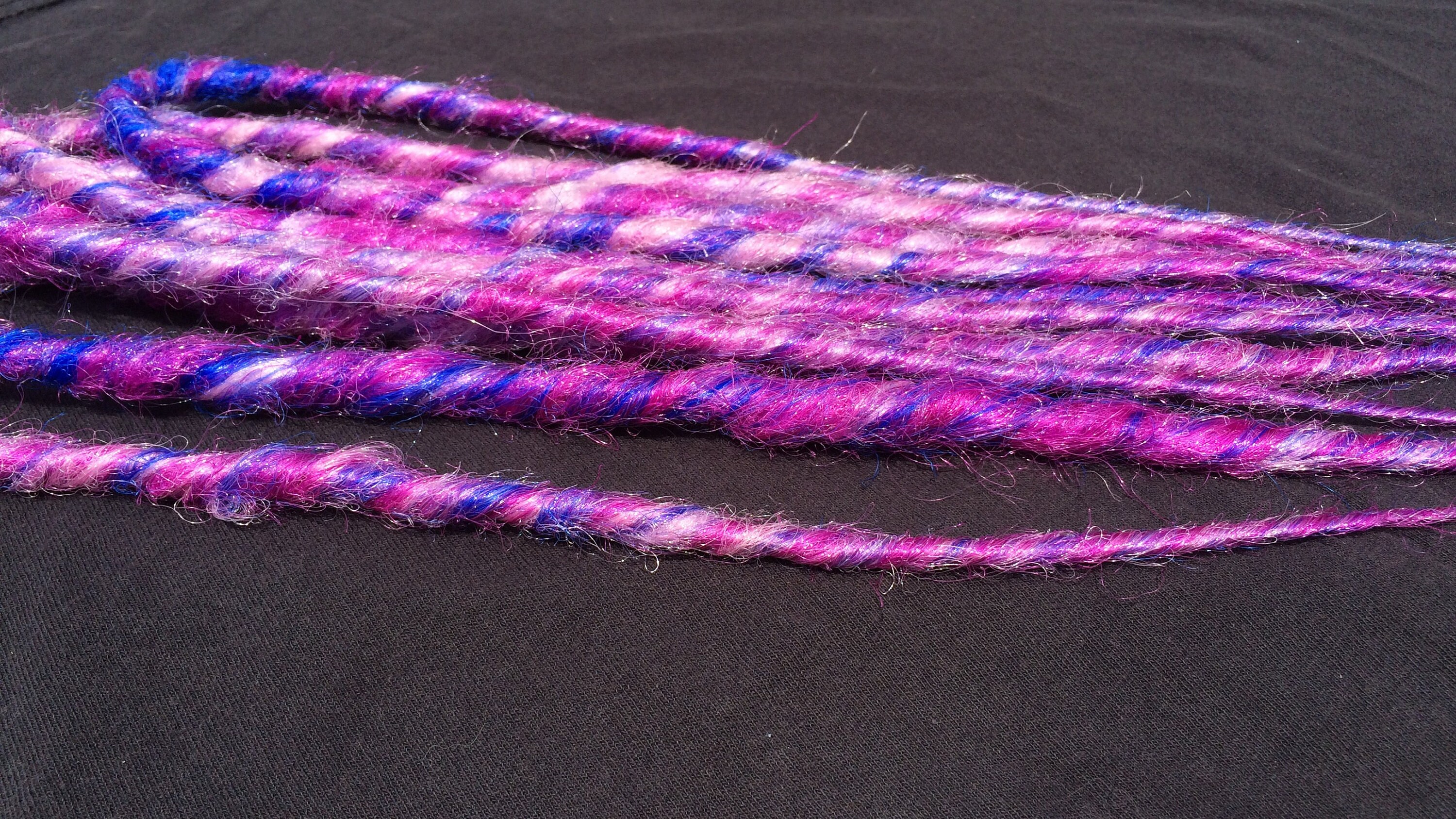 READY To SHIP Synthetic Dreads 5 Double Ended DE Natural Twisted Blue ...