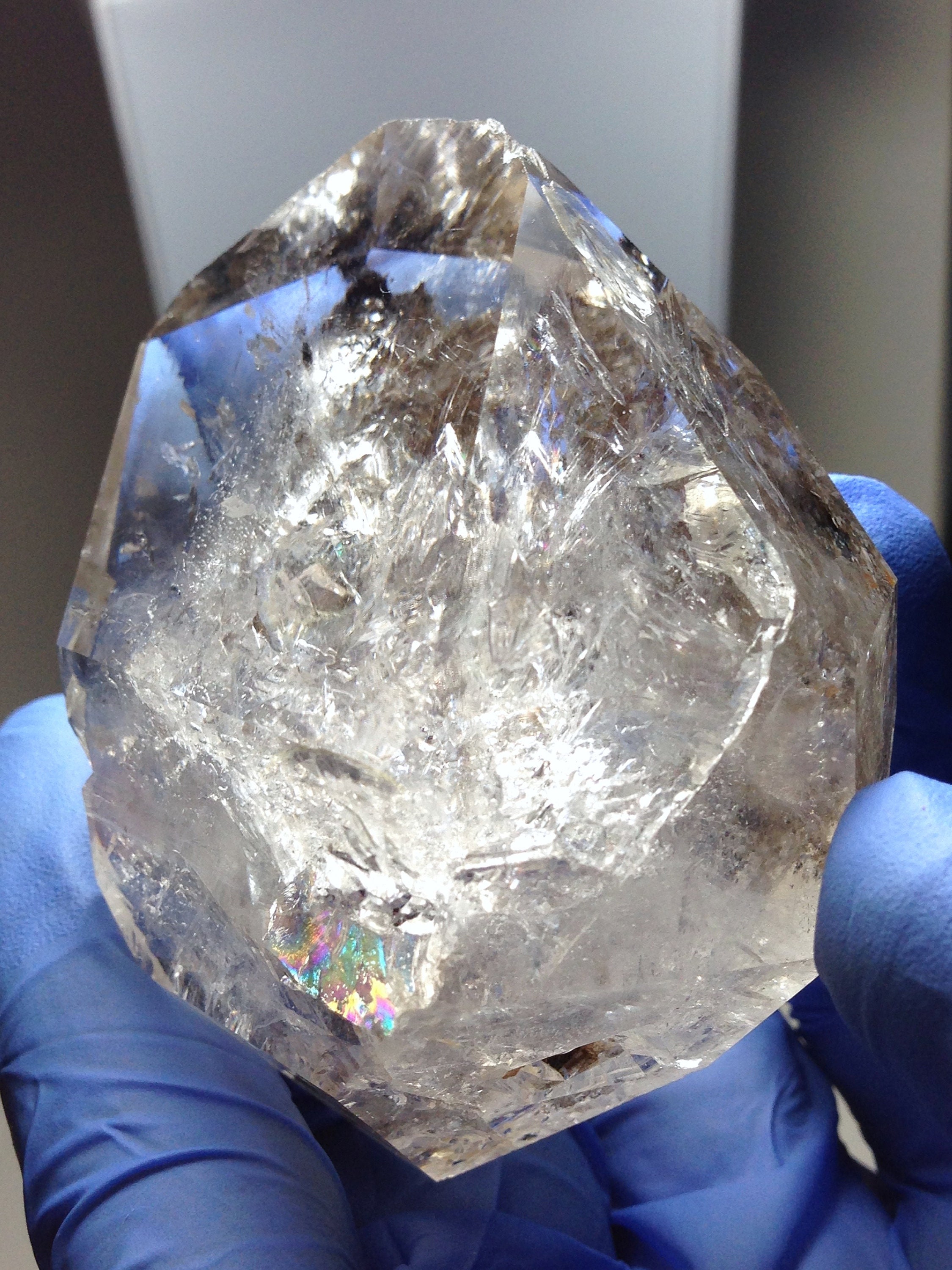 High Quality Herkimer Diamond Master Stone w/ RARE 8 Sided Face intense