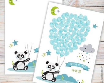 Arbre A Empreintes Bapteme Etsy