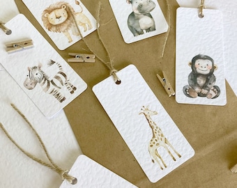 Handmade Animal Gift Tags | Kids Birthday Party Favors