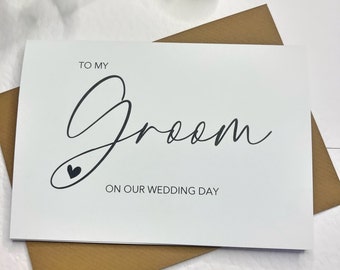 To my Groom on our wedding day card/ Groom Card /Wedding Gift  ELEGANT