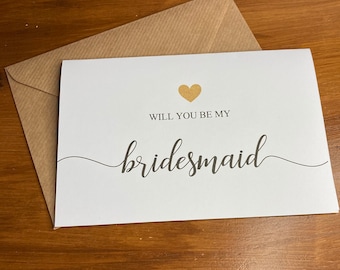 Will you be my bridesmaid Card & Envelope/ different roles available ( Envelope can be Personalised )