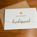 Will you be my bridesmaid Card & Envelope/ different roles available ( Envelope can be Personalised ) 