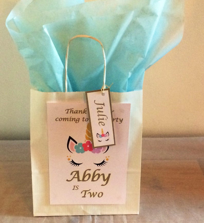 Personalised Birthday Gift Bag Loot Bag & Tissue Paper Etsy