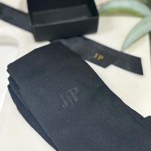Personalised Black Socks, Monogrammed Initial Gift, Groomsmen Present