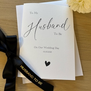 À mon futur mari pour notre carte de mariage, carte de marié, cadeau de mariage, carte de mariage à mon mari, à mon marié le jour de notre mariage spécial.