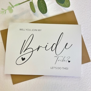 Cartes de la tribu de la mariée/Rejoindrez-vous ma tribu de la mariée/Cadeau de poule/de mariage ÉLÉGANT