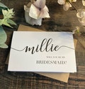 Personalised Will you be my bridesmaid Card & Envelope, Proposal  Cards, Bridal Cards, CLASSIC ELEGANT DESIGN