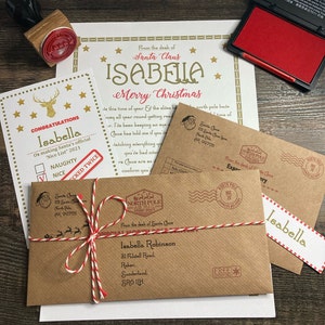 Personalised Letter From Santa Father Christmas Nice List Certificate 2026 (Gold)
