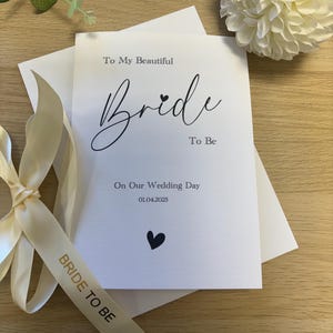 À ma future mariée pour notre mariage, carte de marié, cadeau de mariage, carte de mariage pour mari, à mon marié le jour de notre mariage spécial.