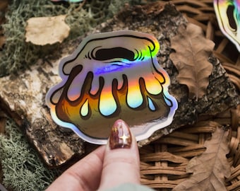 Holographic Sweet Roll Sticker Vinyl Die Cut Fantasy Scrolls Meme Gaming Gamer Elder Rainbow Skooma Nord Someone Stole Online Food Cake Art
