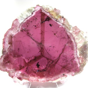 VIBRANT Top Quality Rhodochrosite Stalactite Slice Specimen