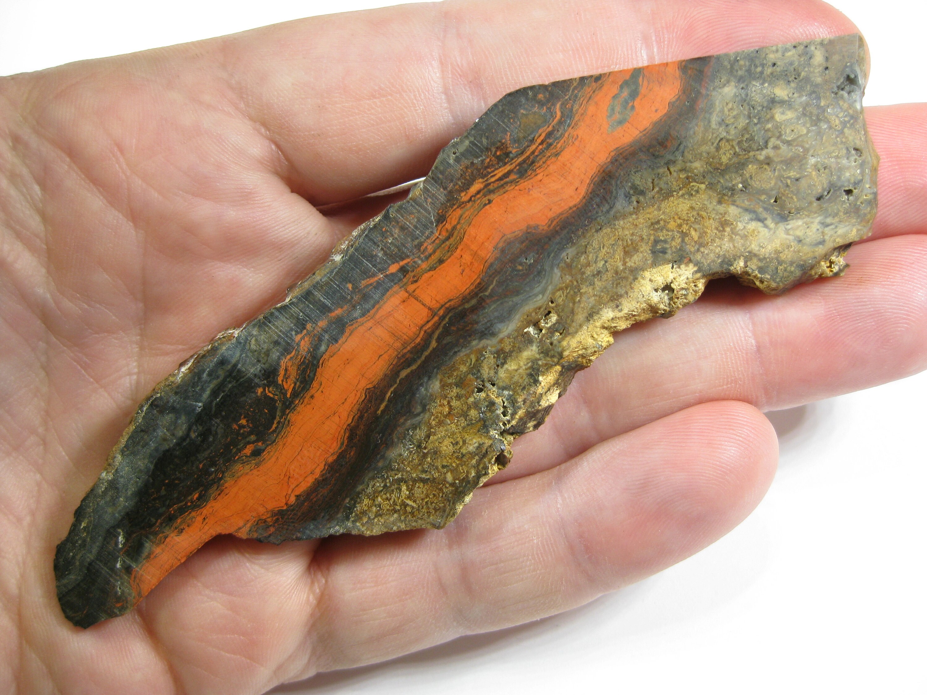 【再入荷！】 VERY RARE Slab Cinnabar) Opalized & (agatized Myrickite 帽子