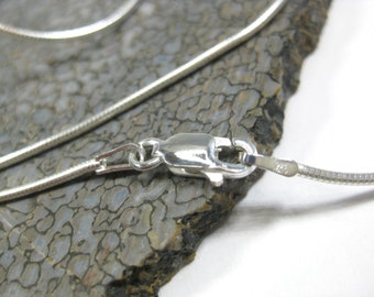 16", 18", 20", 24" or 30" Sterling Silver Rope Chain 1mm