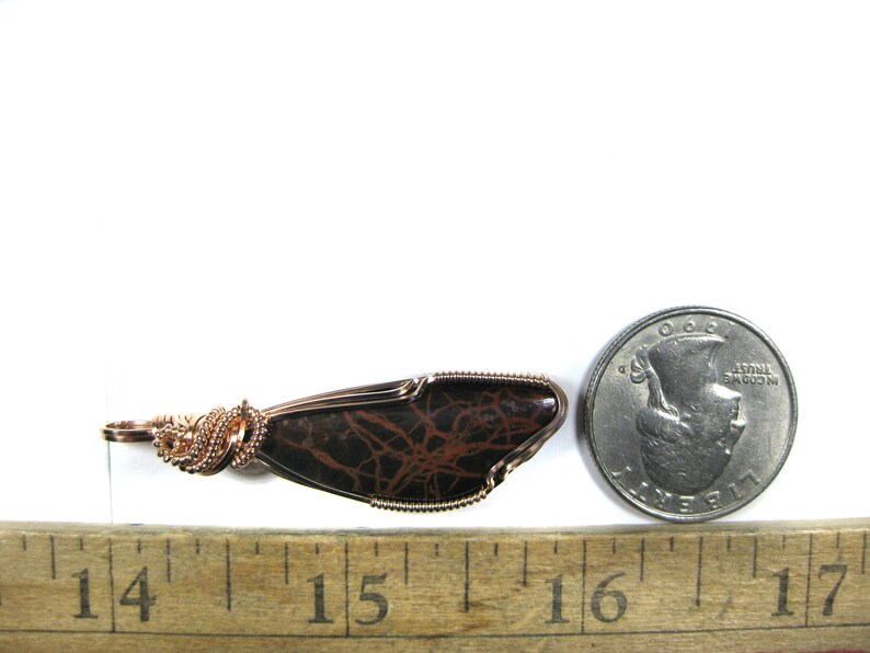 Also called SpidermanSpider Web Jasper Oregon Spiderwoman Jasper Pendant in 14k Rose Gold Filled Wire
