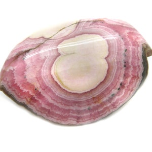 Surface Polished Argentina Rhodochrosite Specimen -- Unique inner structure and pattern! See video!