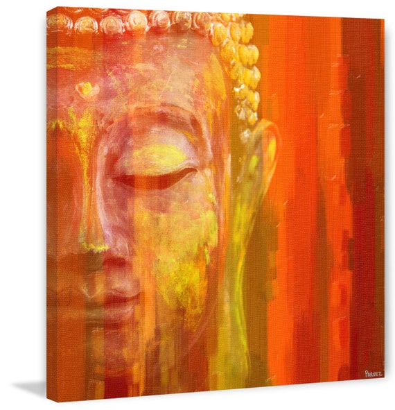 Buddha Art Print On Premium Canvas Etsy