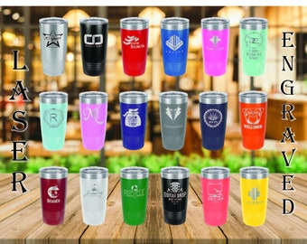 Bulk Personalized 20oz Tumbler, ADD YOUR LOGO, Powder Coated, Laser Engraved Cup, Corporate Gift, Branded, Wholesale Tumblers, Bulk Tumblers