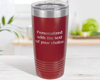 Custom Personalized Tumbler Insulated Slider or Standard Lid