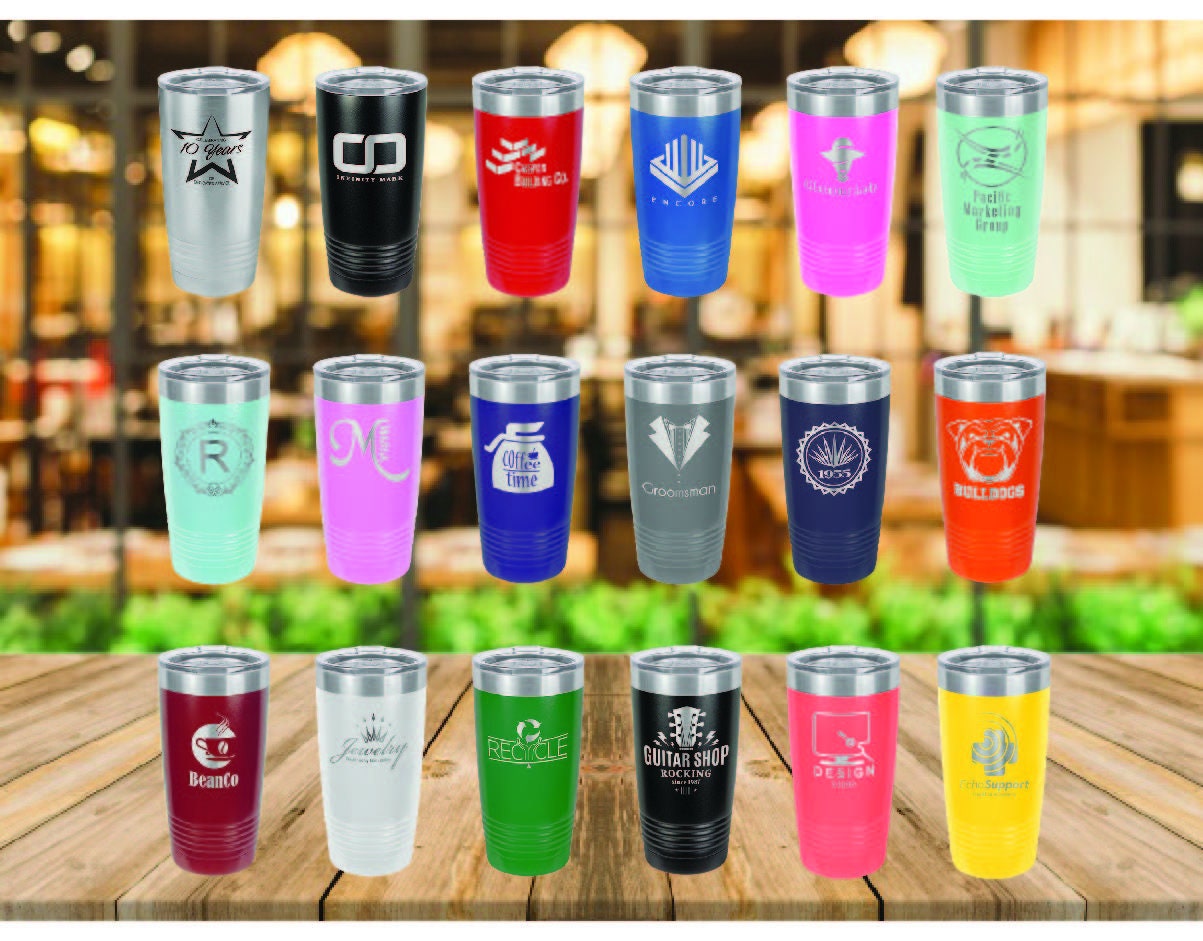 Bulk Personalized 20oz Tumbler ADD YOUR LOGO Powder Coated Etsy