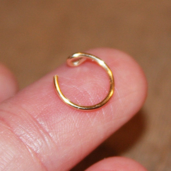 Fake Nose Ring, 5mm 6mm 7mm 8mm 10mm Fake lip ring, clip on Hoop Earrings - Faux nose ring Cartilage Earring