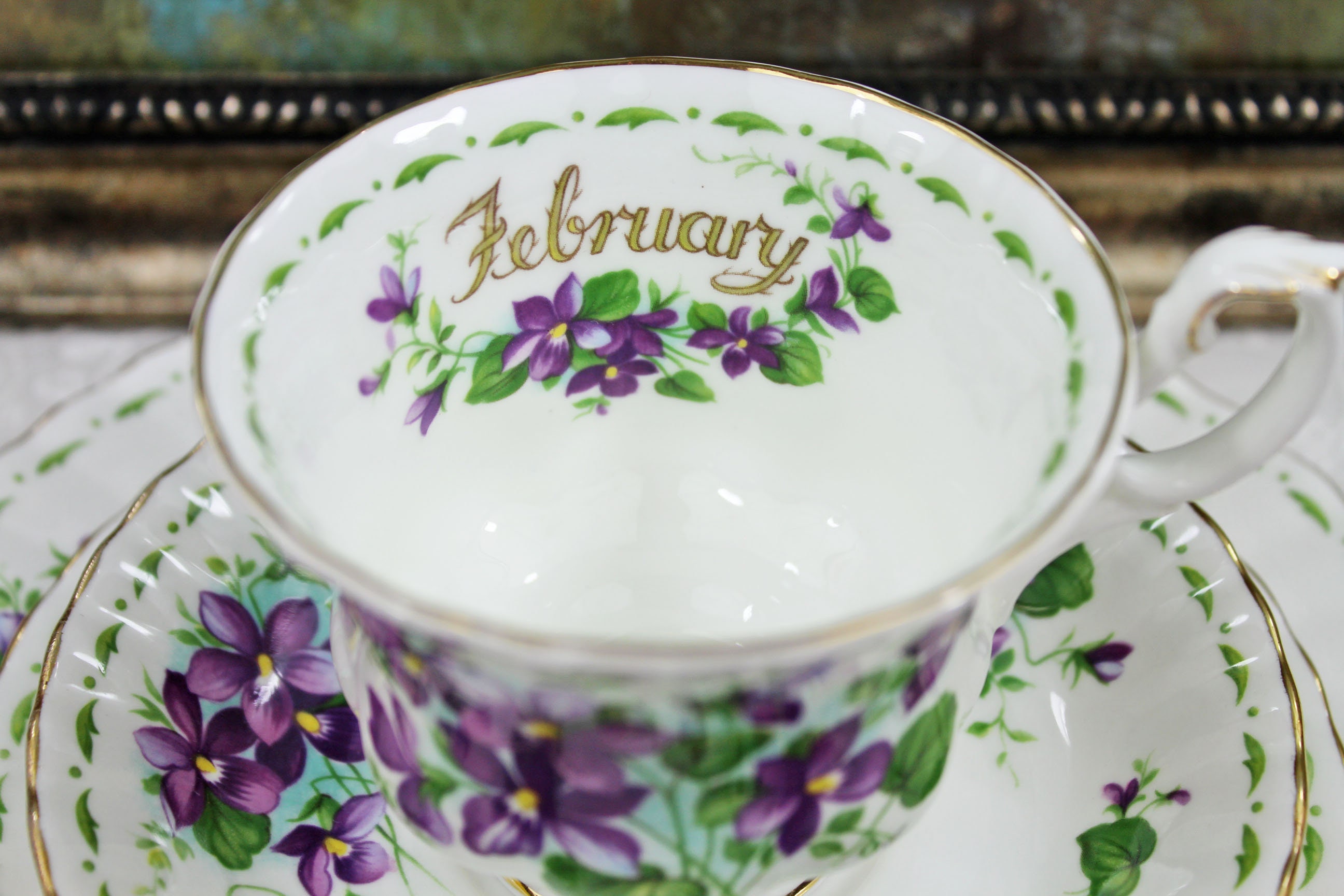 Royal Albert Flower of the Month February Violets English Bone Etsy