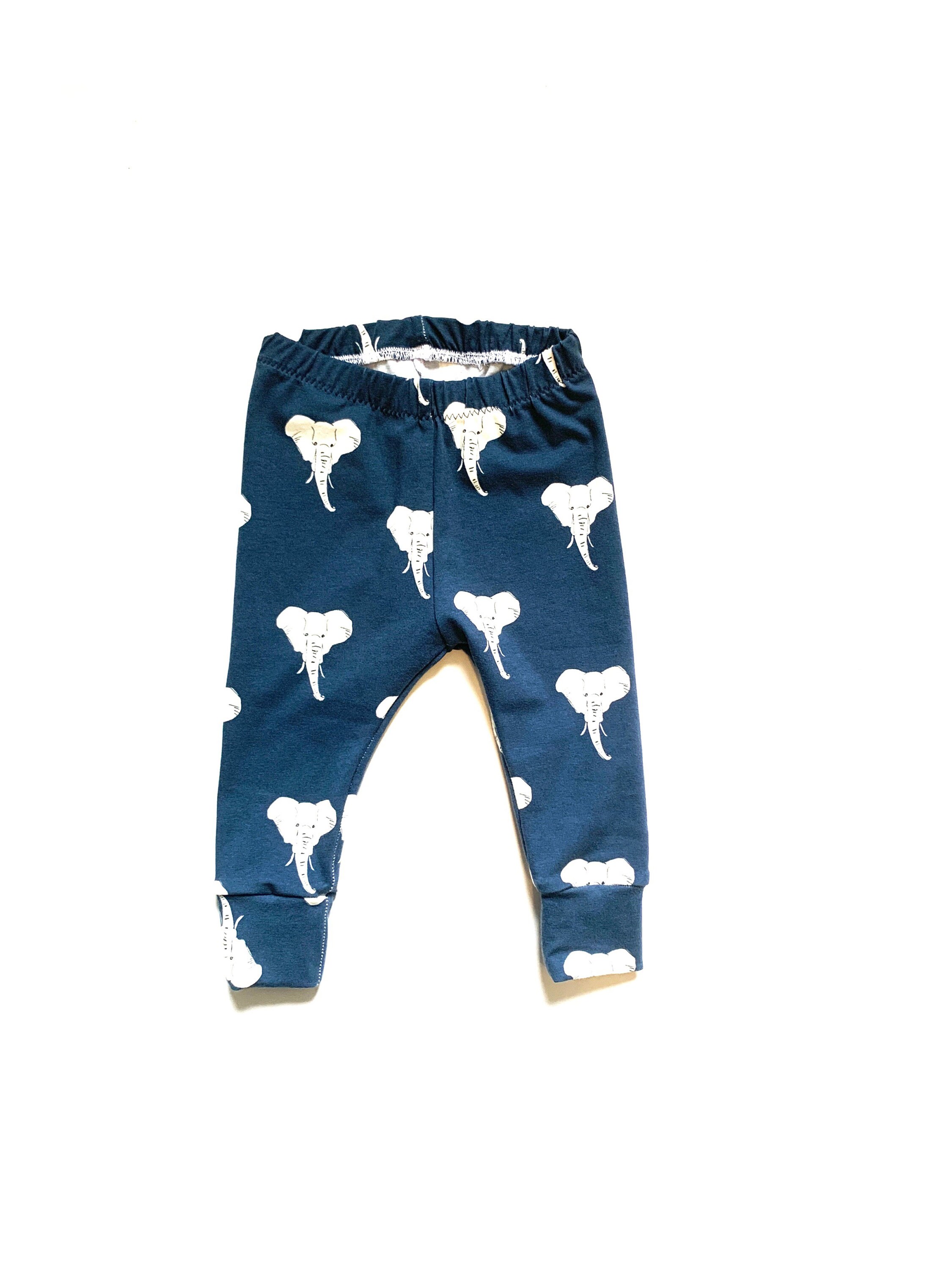 Elephant leggings, baby boy leggings, newborn leggings, toddler boy l…