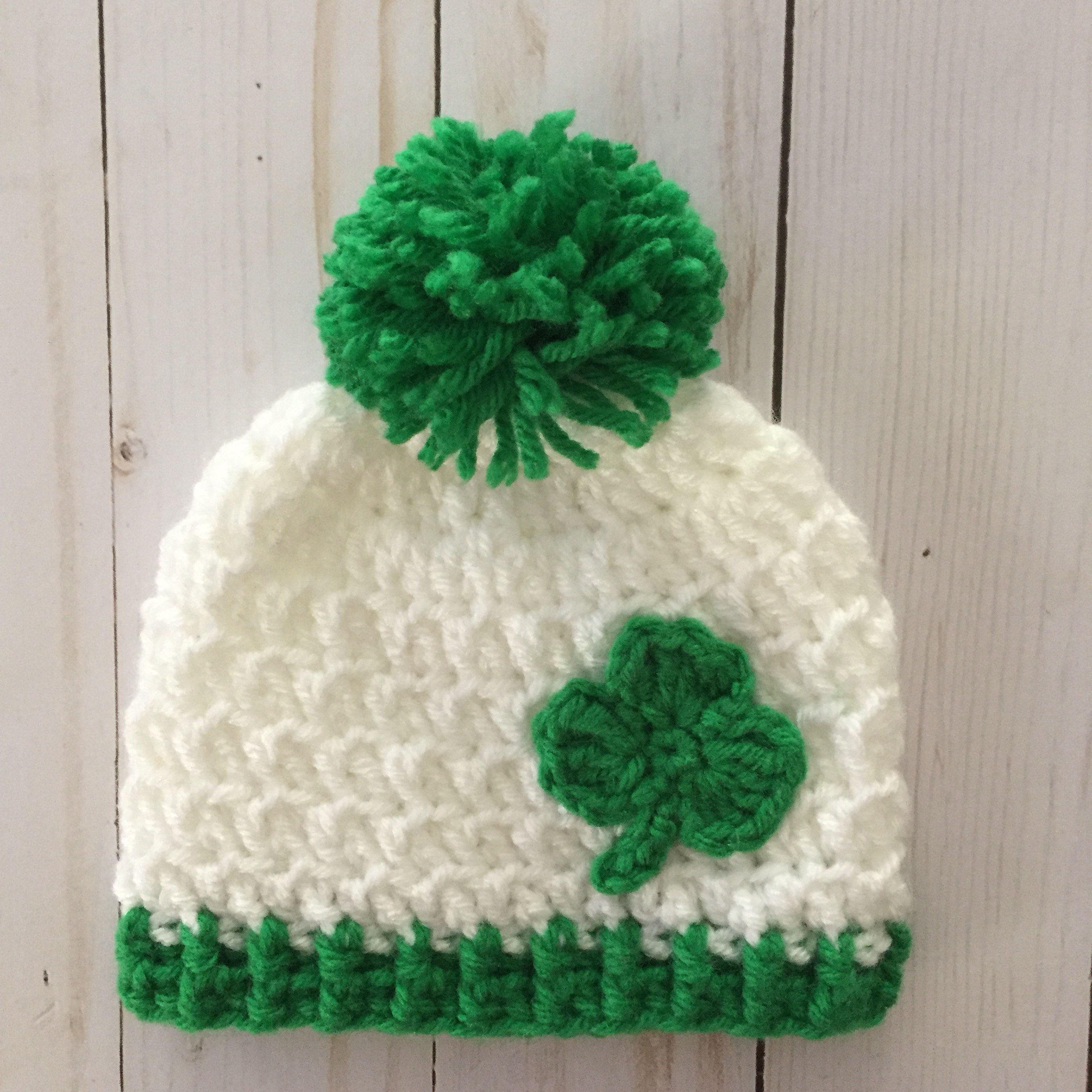 Shamrock hat Irish baby hat Irish baby gift St Patricks Day Etsy