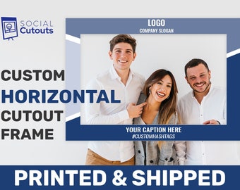 Custom Horizontal Photo Booth Props Printed Customized Advertising Sign Personalized Selfie Frame  Social Media Marketing Instagram Booth