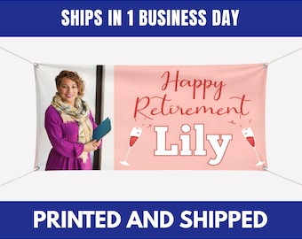 Personalized Retirement Party Banner | Printed Vinyl Decoration