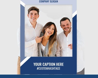 Customized Selfie Frame | Company Party Photo Booth Props | Personalized Printed Advertising Sign | Social Media Marketing | Instagram Frame