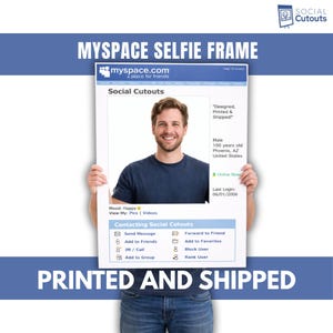 Myspace Selfie Frame | Printed Photo Booth Prop | Wedding, Parties