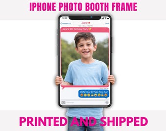 Custom iPhone Photo Booth Frame | Birthday Party Selfie Prop