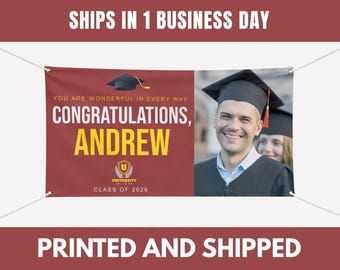 Class of 2026 Graduation Banner | Custom Congratulations Vinyl Party Decor