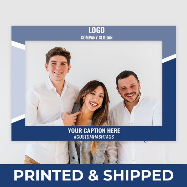 Custom Horizontal Photo Booth Props | Printed Advertising Sign | Personalized Selfie Frame | Social Media Marketing | Instagram Selfie Frame