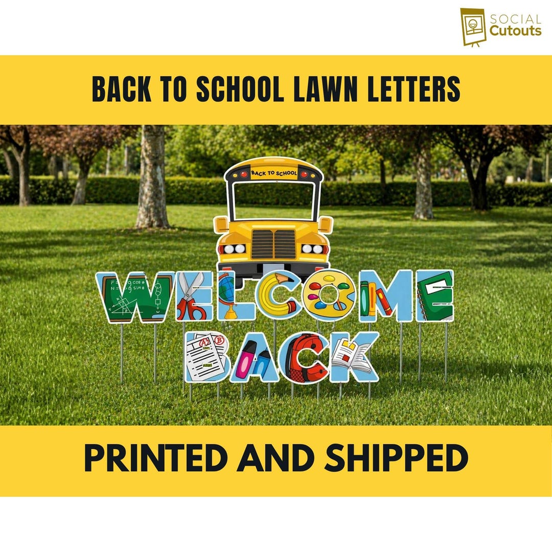 Back to School Lawn Letters, Personalized Yard Decorations - Etsy