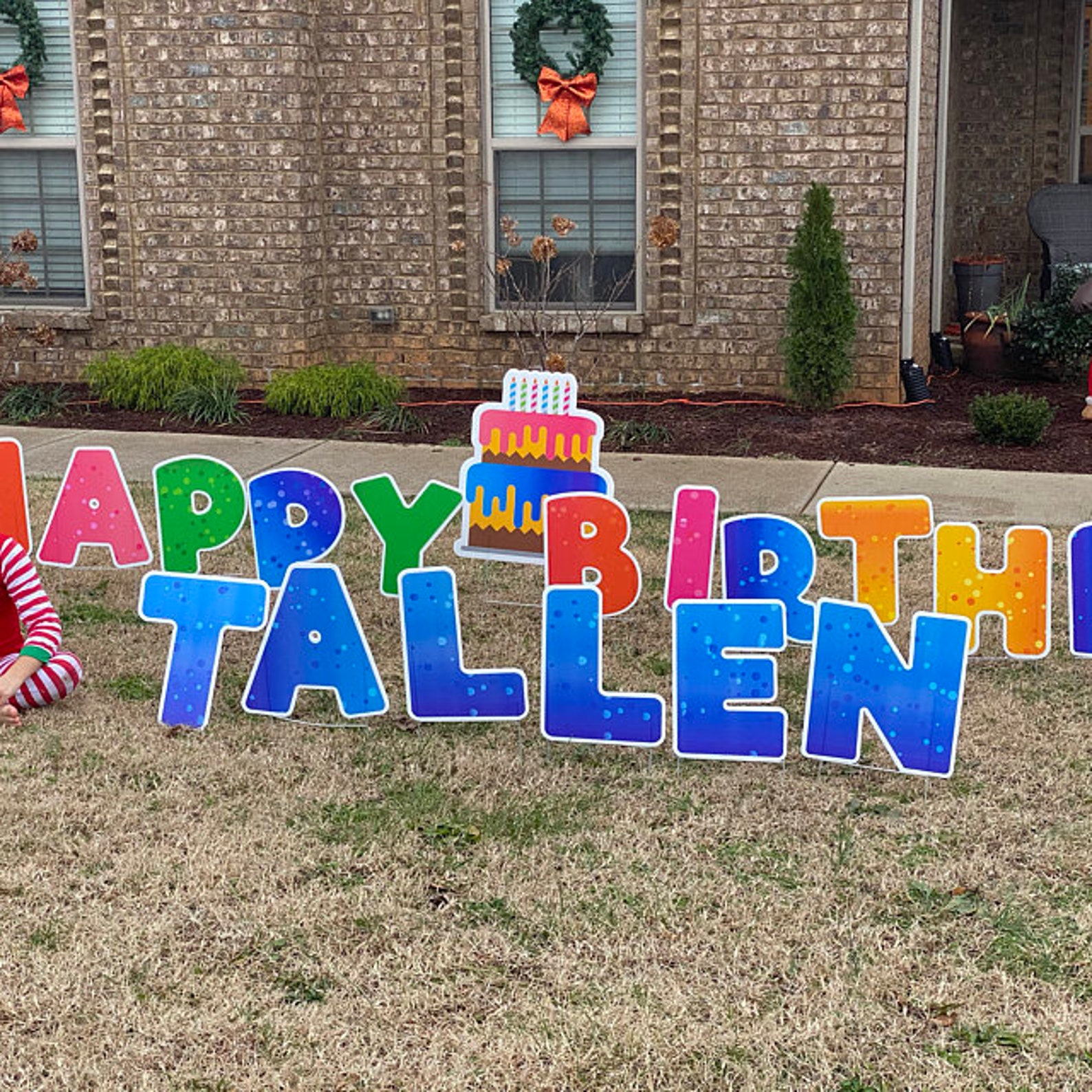 Bubble Lawn Letters 15 Personalized Printed Yard Letter Etsy