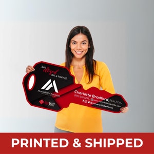 HomeSmart Personalized Real Estate Key Prop Printed Closing Key Giant Key Prop Realtor Key Real Estate Marketing Closing Signs