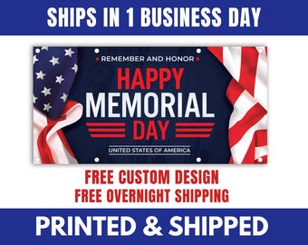 Custom Memorial Day Banner, Patriotic Decoration, US Army Vinyl Backdrop