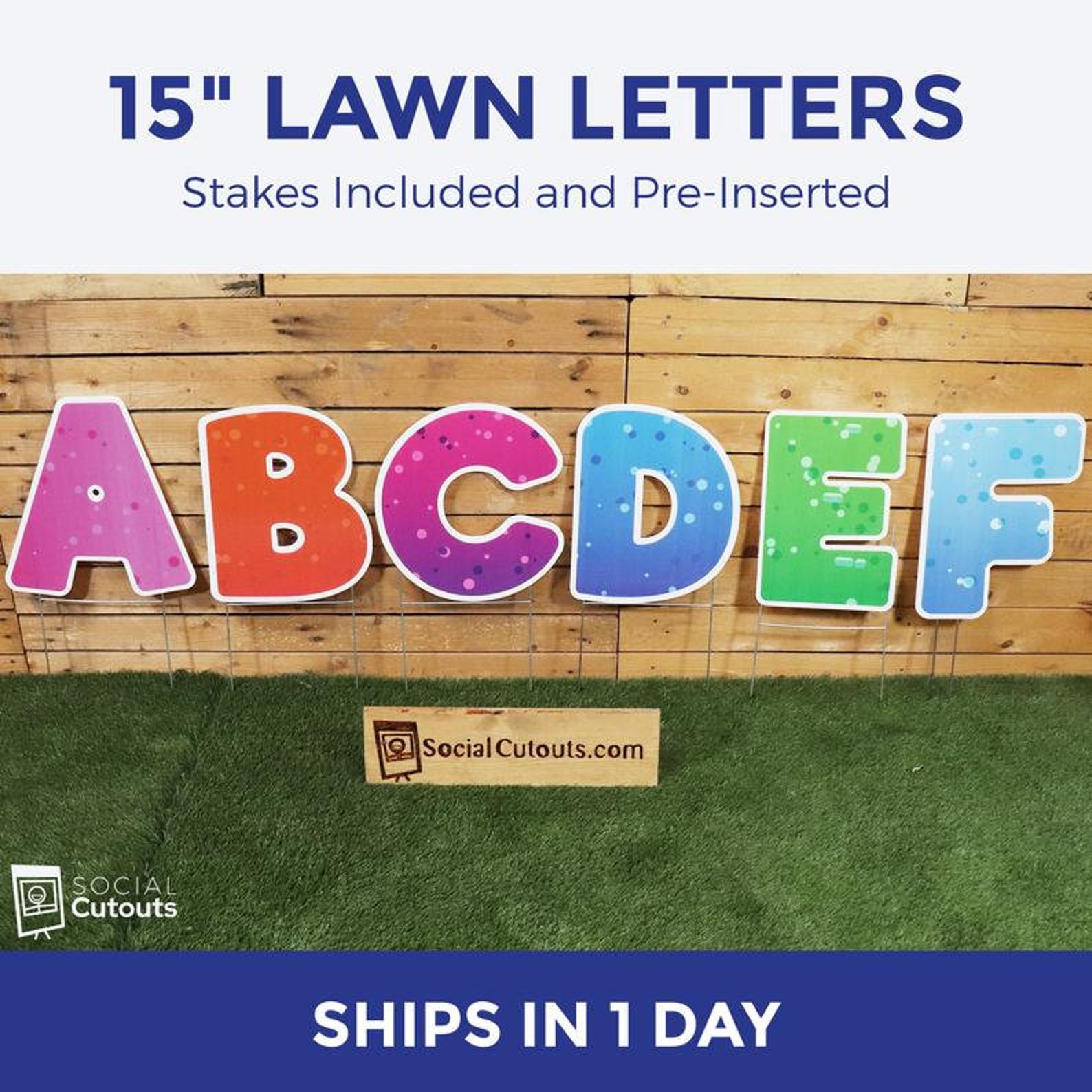 Bubble Lawn Letters 15 Personalized Printed Yard Letter Etsy