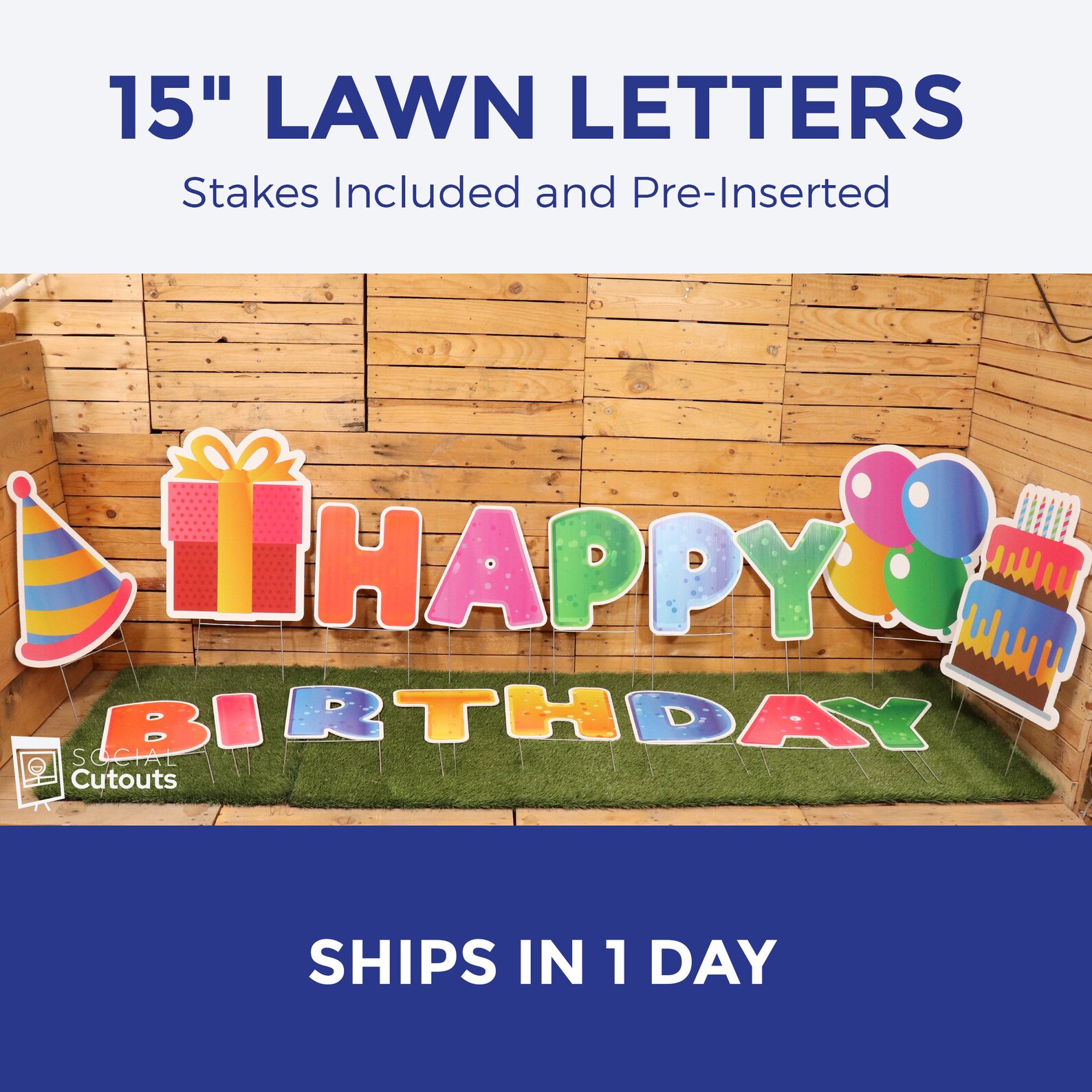 Happy Birthday Lawn Letters Personalized Printed Yard Letter Etsy