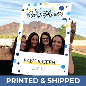 Polka Dot Baby Shower Photo Prop | Gender Reveal Cutout Frame | Gender Reveal Party Decor | Coroplast Selfie Frame | Instagram Selfie Frame