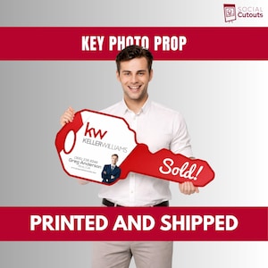 Personalized "SOLD" Key Photo Prop – Realtor Closing Gift
