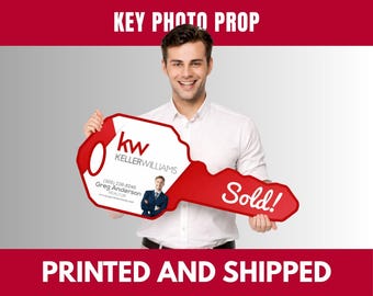 Personalized "SOLD" Key Photo Prop – Realtor Closing Gift