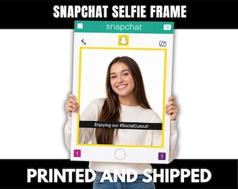 Custom Snapchat Frame Photo Booth Prop | 28x40 Printed Selfie Frame | Personalized Social Media Backdrop
